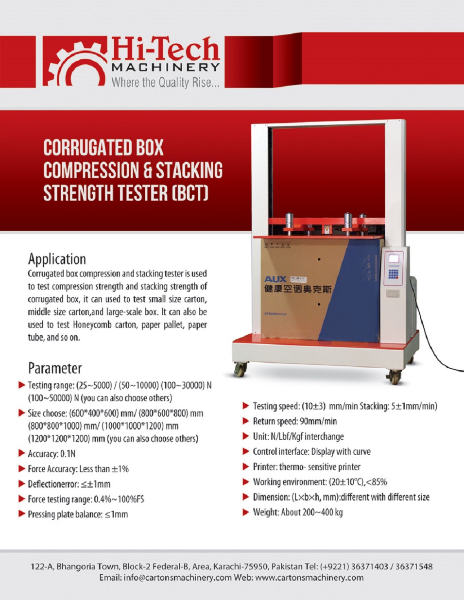 BCT - Box Compression Tester
