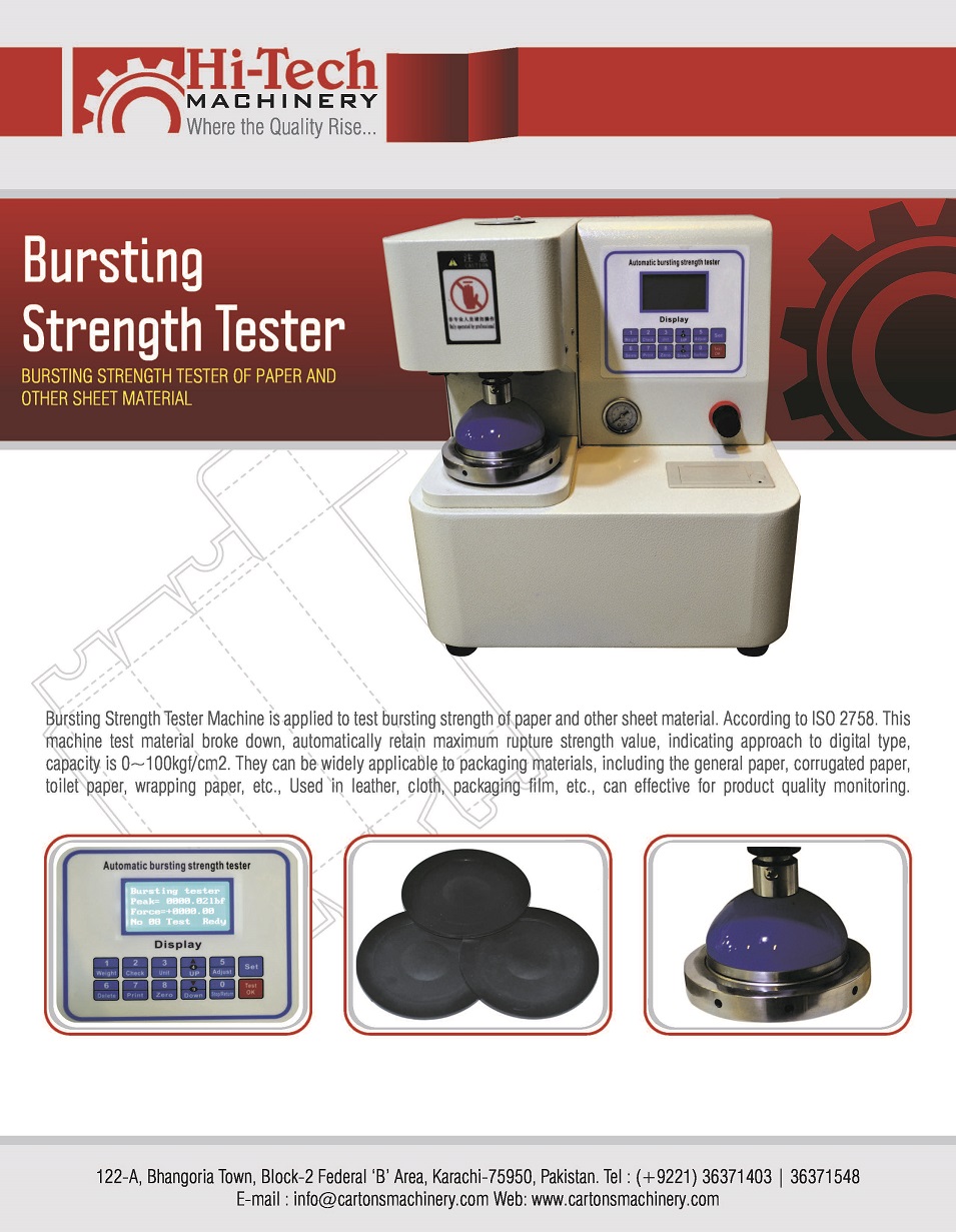 Bursting Strength Tester